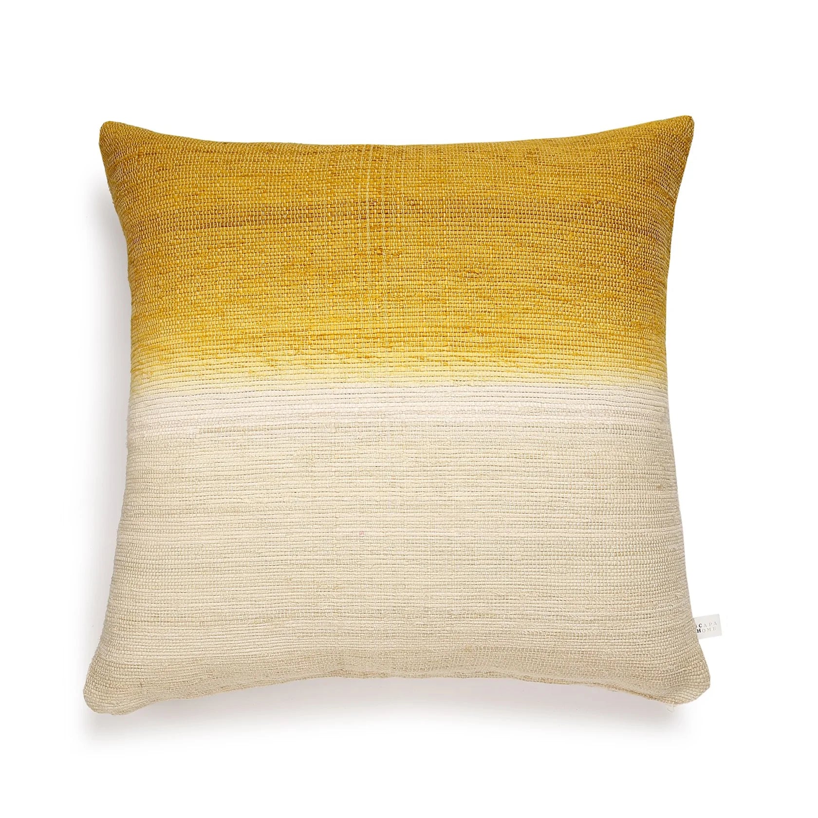 Scapa_Home_handwoven-dipe-dye-silk cushion_Usha-60 cm x60 cm-cm-ochre