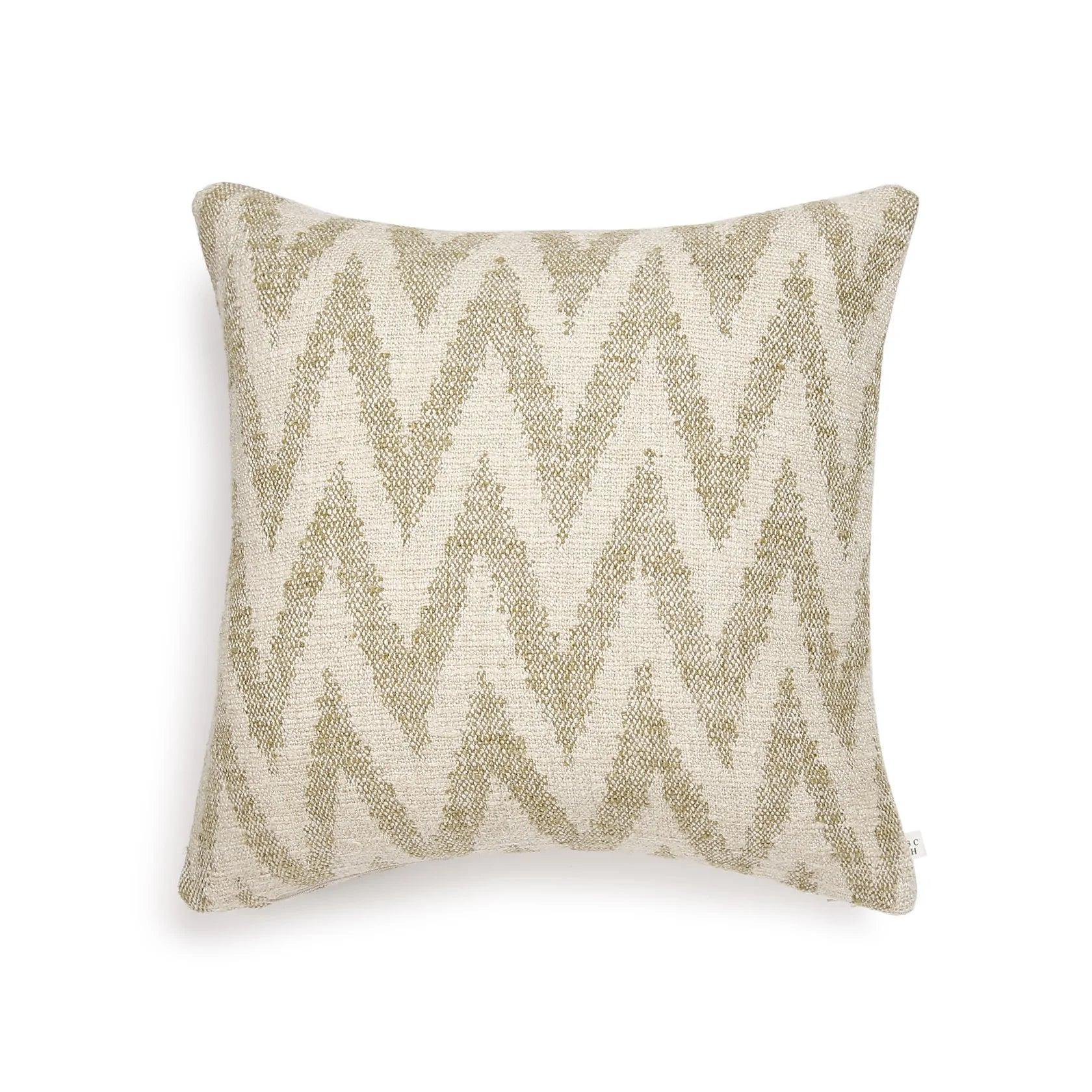 Scapa_home_cushion-lido-48 cm-x-48cm -herring bone pattern olive-green