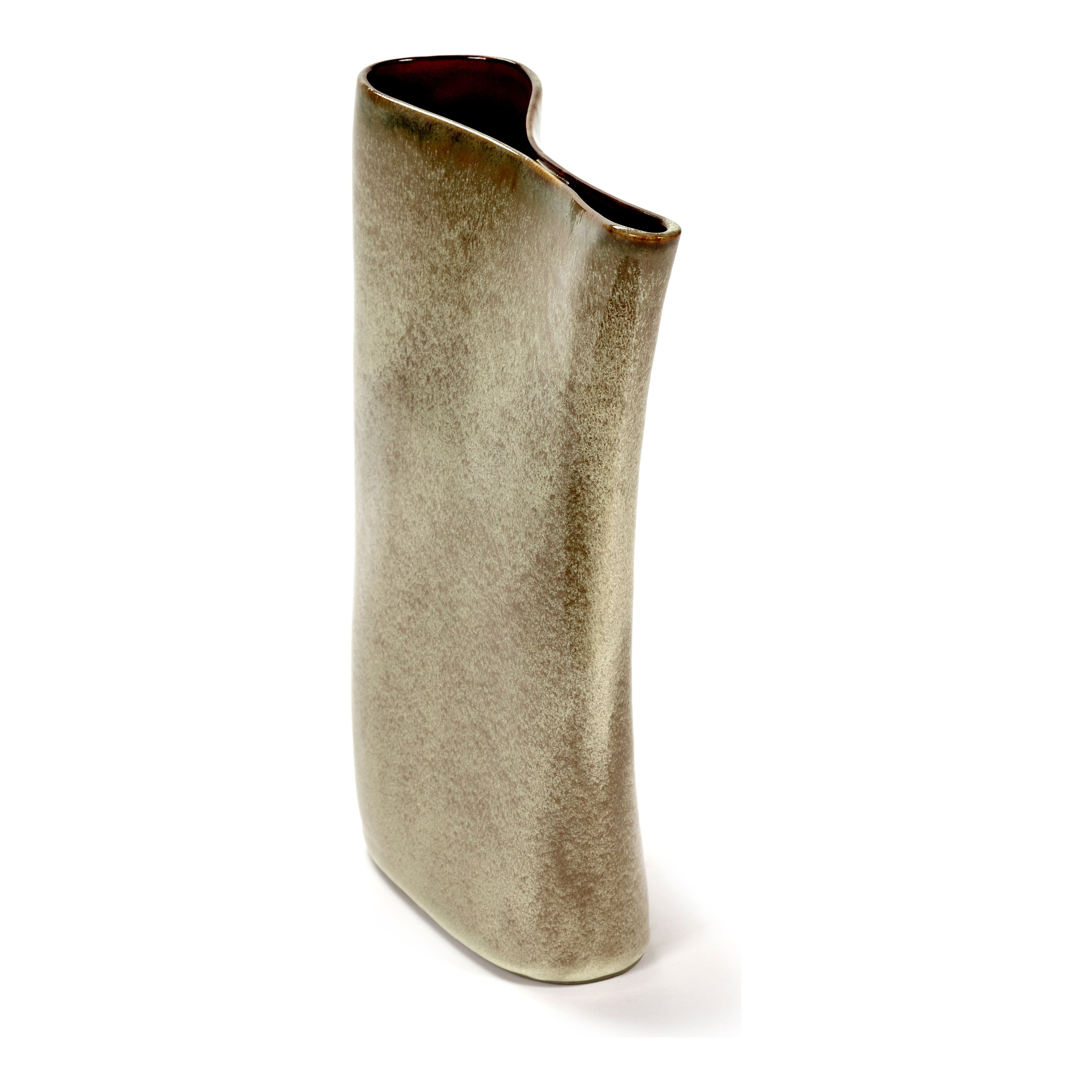 Serax_Ceramic_Vase_tall_Misty_Grey_Rust-Terres de reves Anita_le_Grelle