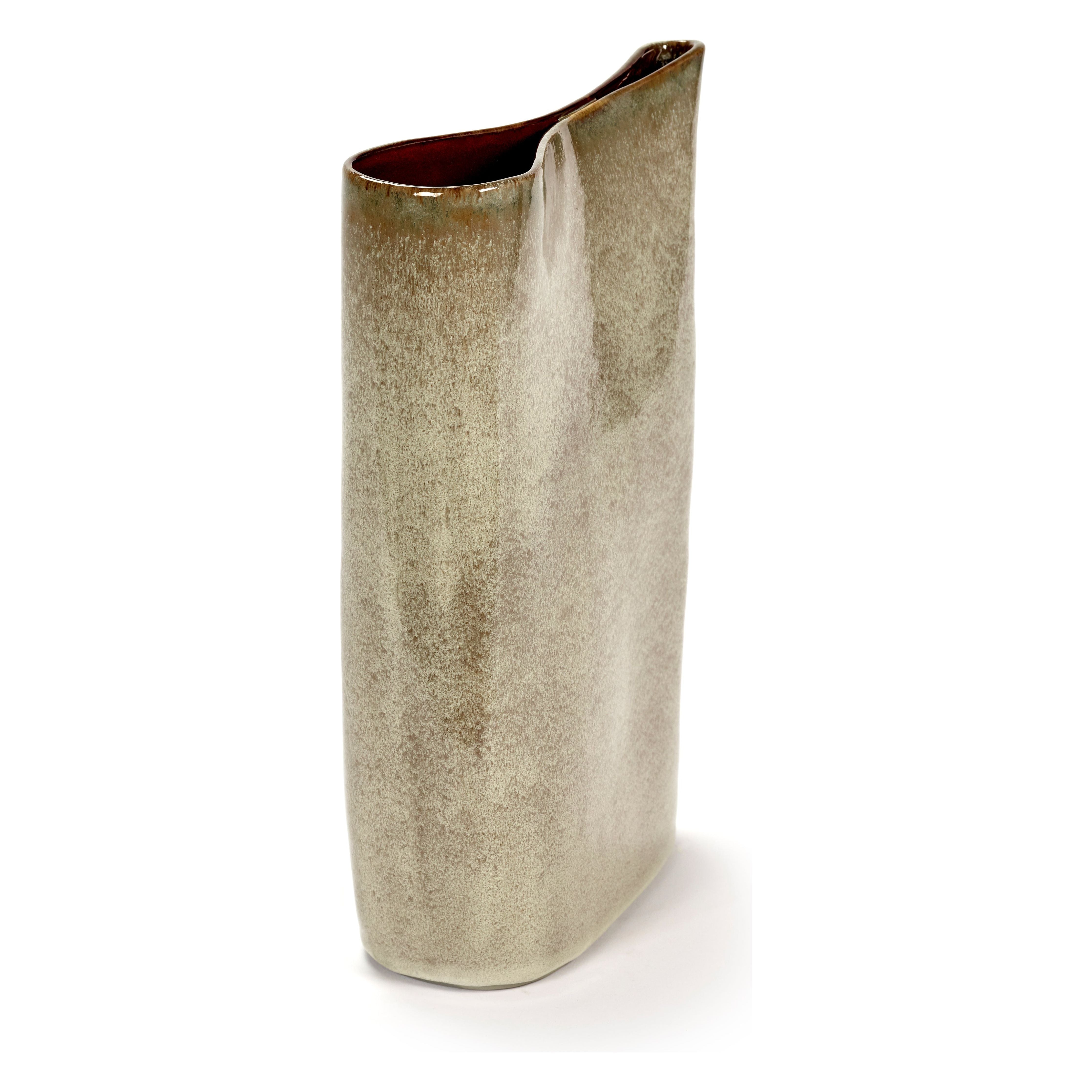 Serax_Ceramic_Vase_tall_Misty_Grey_Rust Terres de reves -Anita_le_Grelle