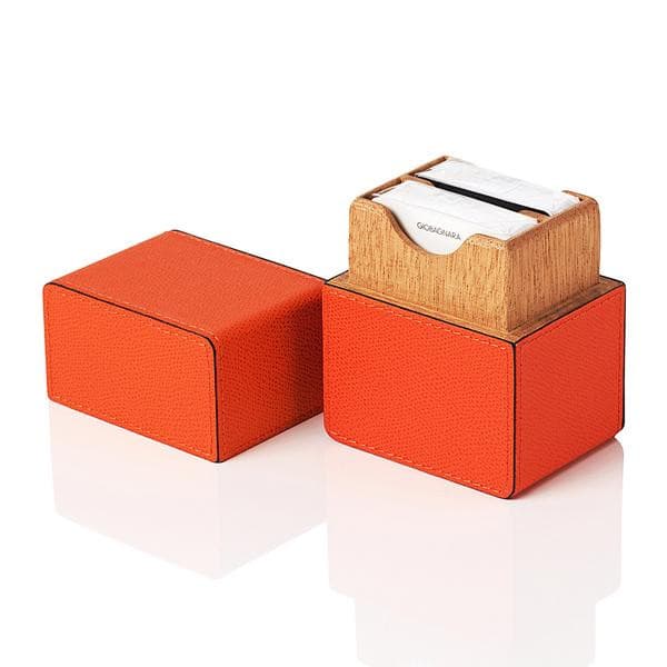 Giobagnara_leather_playing_cards_holder_orange