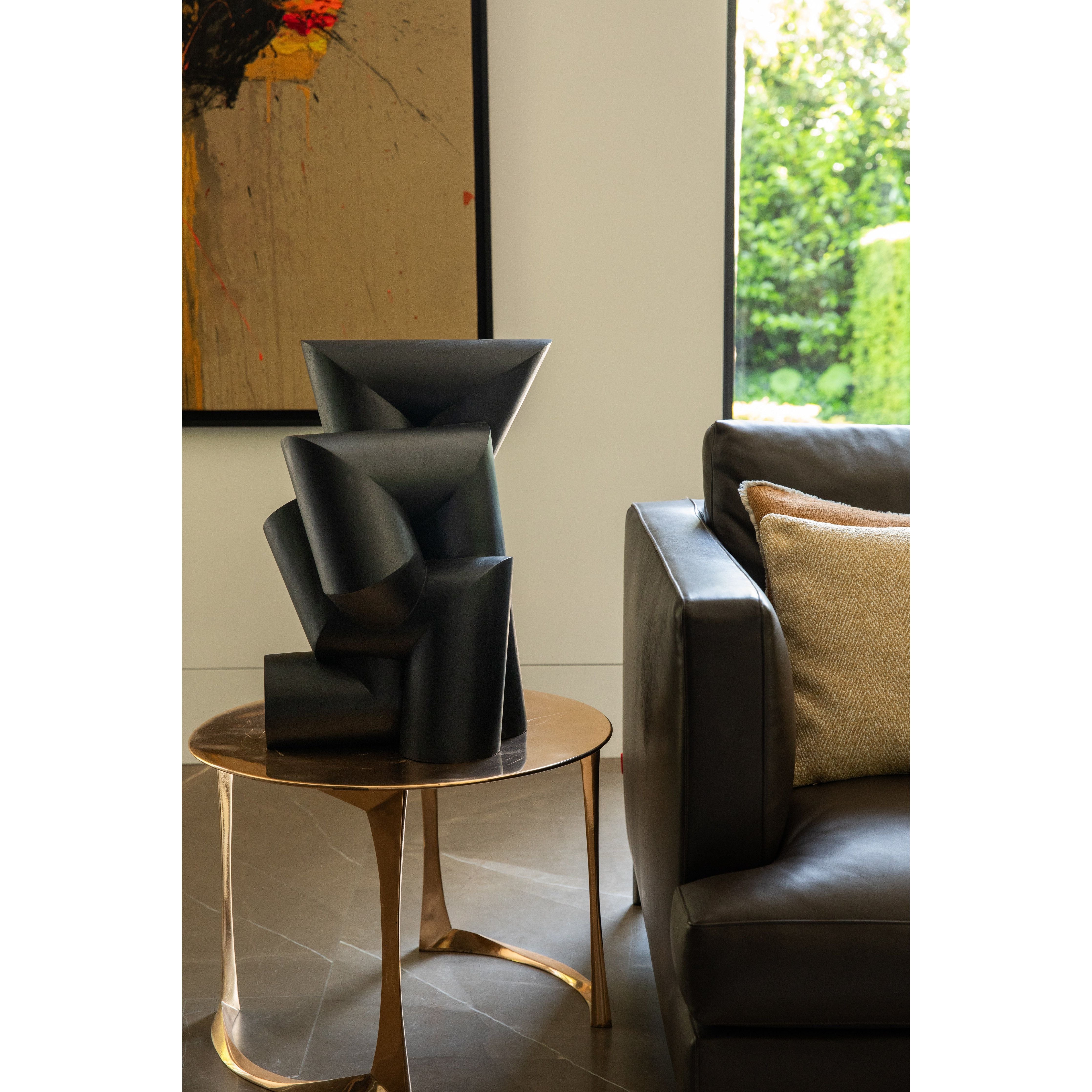 Modern_Shapes_Editions_wood sculpture Scapa_Home_cushions room_setting