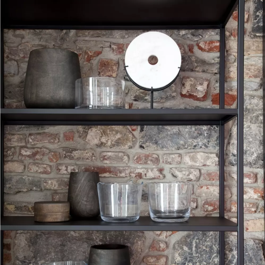 Scapa_Home_black powdercoated metal Cubo_rack with 6 shelves