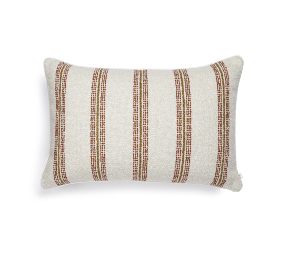 Scapa Home langwerpig buitenkussen â€˜Sultanâ€™ in amber en camel streep 40 x 60 cm