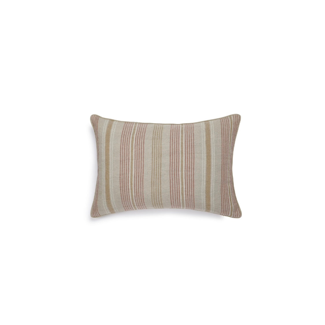 Scapa Home sierkussen â€˜Riadâ€™ streep in terracotta en camel 40 x 60 cm