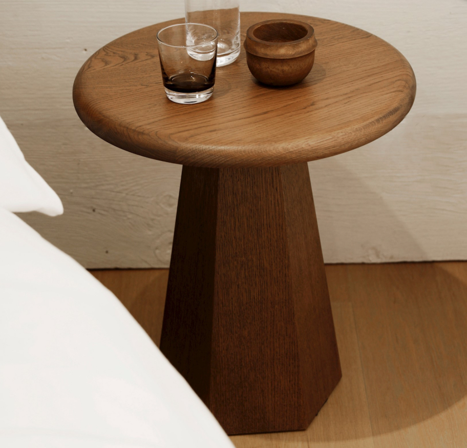 Scapa Home ronde salontafel 'Colon' in bruin eiken 50x55cm